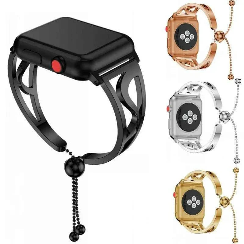 أساور ساعات من الفولاذ المقاوم للصدأ قابلة للتعديل – لسلسلة آي ووتش